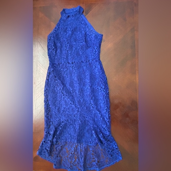 Enfocus Studio Navy Lace Midi Dress - Picture 3 of 9